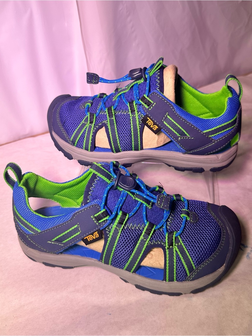 Teva Kids Blue & Lime Green Outdoor Sport Sandals